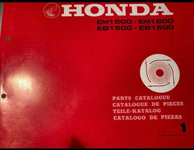 Original Teile Liste Honda Generator EM 1500 / EM 1800 / EB 1500 / EB 1600-1981