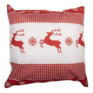 Clayre & Eef Kissenbezug 45x45 cm Weiß Polyester (Gr. 45x45 cm)