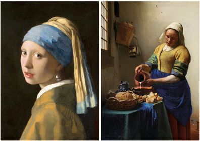 Jan Vermeer Sammlung: Das Mädchen mit dem Perlenohrring + Das Milchmädchen