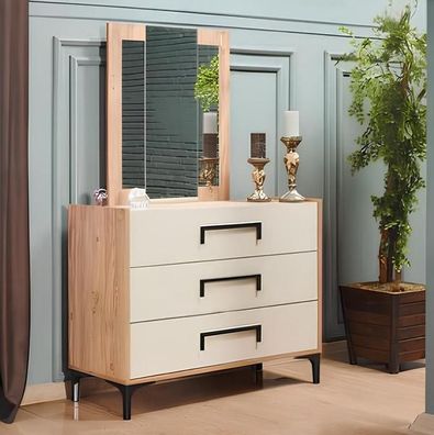 Schminktisch Spiegel Kommode Kosmetikkommode Frisierkommode Tisch Make-up-Tisch