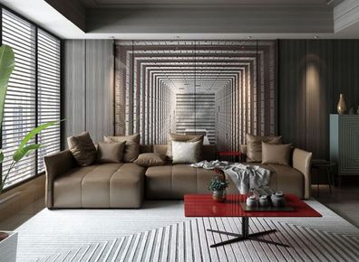 Design Polster Couch Wohnlandschaft Ecksofa Polster Sitz Garnitur Sofa L Form