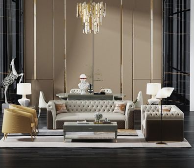 Sofagarnitur 3 + 2 Sitzer Set Design Sofa Polster Couchen Couch Modern Luxus Neu
