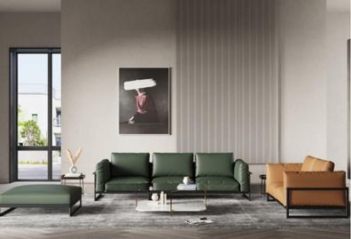 Sofagarnitur 3 + 2 Sitzer Hocker Couch Polster Garnitur Sofa Garnituren Couchen