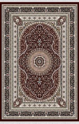 Orientalisch Teppich Kunstfaserteppich Wohnzimmerteppich Kurzflor Braun 160x230