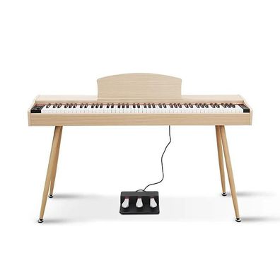 Digitales Klavier Piano Heimklavier Digital Keyboard 135cm Hellbraun