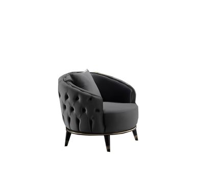 Wohnzimmer Sessel 1 Sitzer Moderne Design Chesterfield Möbel Schwarz Luxus