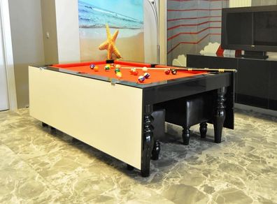 Esstisch Billardtisch 2 in 1 Billardtische Pooltisch Spieltische Holz 7ft