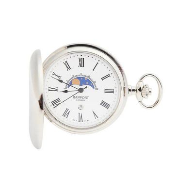 Rapport London - PW81 - Taschenuhr - Quarz - 50mm - silber - Half Hunter