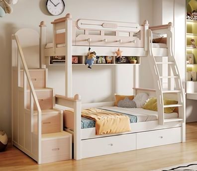 Doppelstockbett Holz weiß – Etagenbett Stockbett Kinderbett Jugendbett