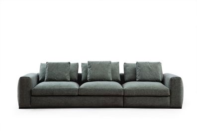 Wohnzimmer Sofa 4 Sitzer Moderne Couch Polster Sitzer Sofa grün Holz