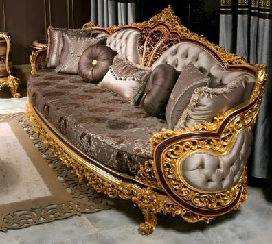 Beige Stoffsofa 3-Sitzer modernes Design gemütlich