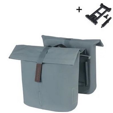 Doppelte Fahrradtasche Basil City MIK 28-32 Liter - Graphite Blue