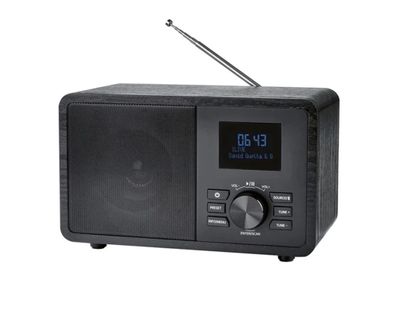 Silvercrest Radio DAB+-Bluetooth-Radio, in Holz-Optik 5W schwarz * B-Ware