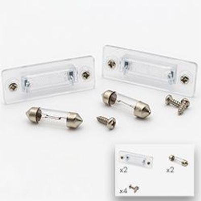 2x Kennzeichenleuchte + Leuchtmittel Set passend für VW Touran 1T Links & Rechts
