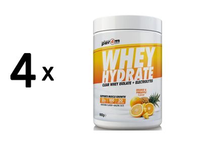 4 x Per4m Whey Hydrate (900g) Orange and Pineapple