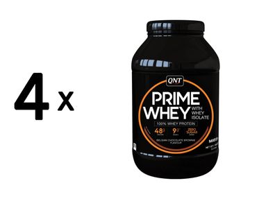 4 x QNT Prime Whey (908g) Belgian Chocolate Brownie
