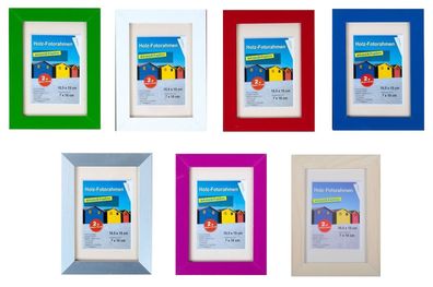 2er Pack Holz-Fotorahmen 10,5x15cm Foto Photo Rahmen Dekoration Haushalt wohnen