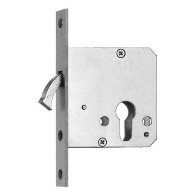 Bever Schiebetürschloss 138 P mit Zirkelriegel PZ Dornmaß 55 mm mit Schließblech