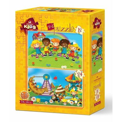 ART PUZZLE Puzzle Kinder haben Spaß 12 + 24 Teile