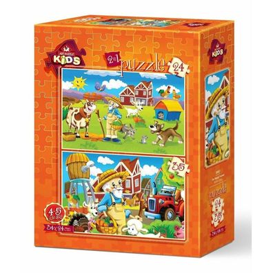 ART PUZZLE Happy Farmer Puzzle 24 + 35 Teile