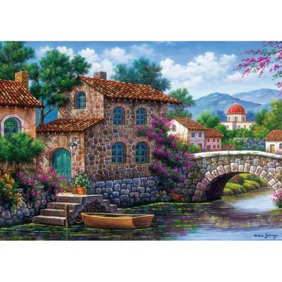 ART PUZZLE Puzzle Kanal mit Blumen 500 Teile