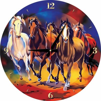 ART PUZZLE Puzzle Uhr Pferde 570 Teile (inklusive Rahmen)