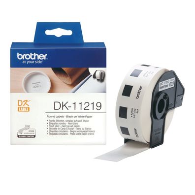 Brother Versandetiketten DK-11219 (1.200 St.), weiß Ø 12 mm