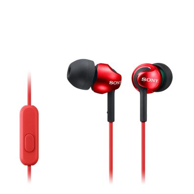 SONY In-Ear Kopfhörer mit Headsetfunktion, Rot