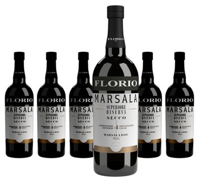 6 x Cantine Florio Marsala Oltre 4 anni Superiore Riserva Secco