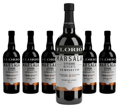 6 x Cantine Florio Marsala Oltre 4 anni Superiore Riserva Semisecco