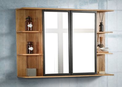 Spiegelschrank 108x71cm 'Timbero' Eiche massiv