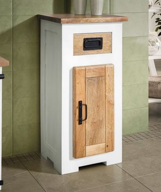 Badunterschrank 42x80cm 'Slyder' Mango weiß & natur