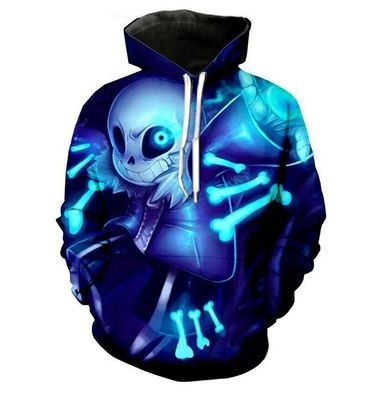Game Undertale Sans Cosplay 3D Hoodie Sweatshirt Pullover Hooded Jacket Top Mantel