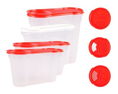 Rival Schüttdosen 1,3/2,4/4 L Cerealienbox Müslidose Cornflakesdose Vorratsdose Aufbe