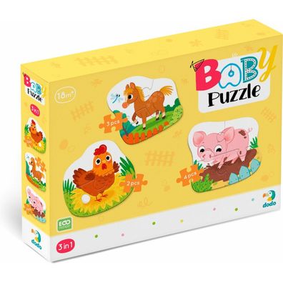 DODO Baby Puzzle Bauernhoftiere 3in1 (2,3,4 Teile)