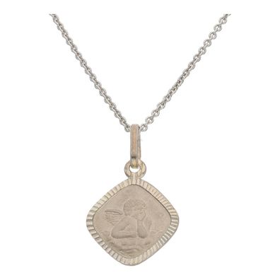 JuwelmaLux Anhänger 925/000 Sterling Silber, Schutzengel, Rechteckig, rhodiniert JL22