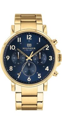 Tommy Hilfiger Daniel Armbanduhr gold blau Edelstahl