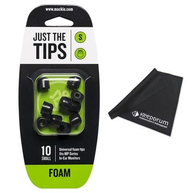 Mackie Öhrstöpsel für In-Ear Kopfhörer Größe S mit Tuch