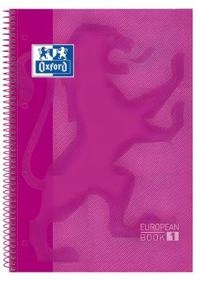 Oxford Collegeblock A4 Classic Euro pean Book 80 Blatt kar pink 5St