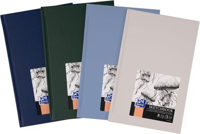Sketchbook A5 Hardcover Fadenheftung, 96 Blatt 100g/m², farblich sort