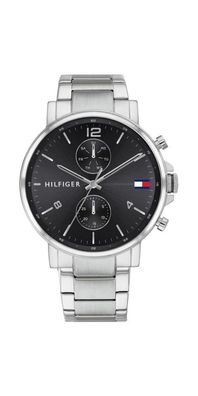 Tommy Hilfiger Daniel Armbanduhr silber schwarz Edelstahl