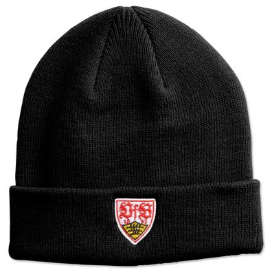 VfB Stuttgart Beanie Schwarz mit Wappen