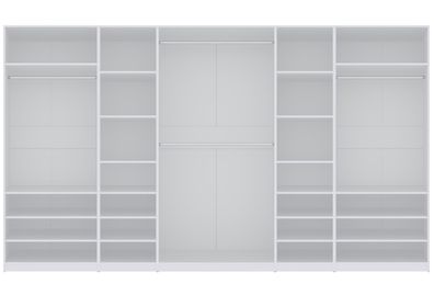 Garderoben-Set TRES X/B offener Kleiderschrank mit 4 Kleiderstangen und Fächer