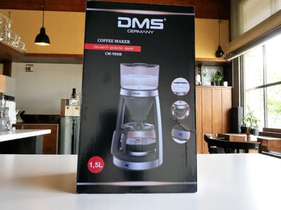 Filter Kaffeemaschine Glaskanne 12 Tassen Edelstahl Aromafunktion DMS CM-900B