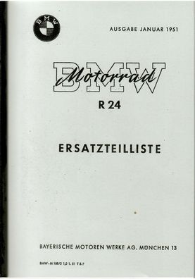 Ersatzteilliste BMW R 24, 250ccm, Motorrad, Oldtimer, Klassiker