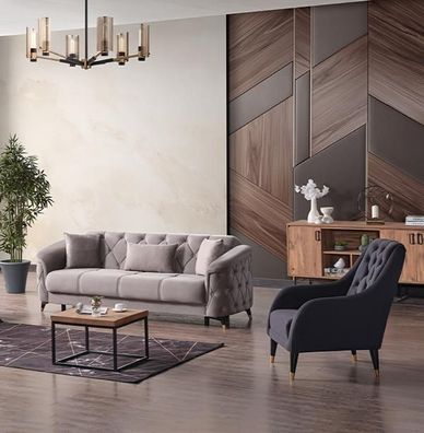 Sofa Polstergarnitur Sitzgarnitur Wohnlandschaft Couch Sitzgarnitur Lounge 2 + 1