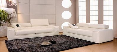 Design Couchen Sofas Polster Sitzer Sofagarnitur Garnituren Set Leder Sofa 321