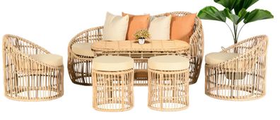 Gartenmöbel Sofagarnitur Tisch Hocker Sessel Veranda Sitzgruppen Esstisch Sofa