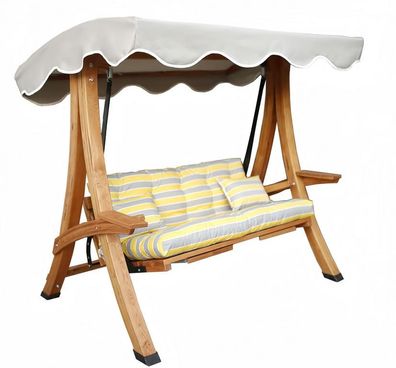Robuste Outdoor-Schaukel Designer Garten Möbel Robustes Holzgestell Neu