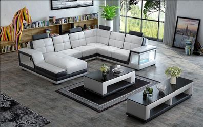 Ecksofa U Form Sofa Couch Polster Ecksofa Wohnlandschaft Ledersofa Moderne Neu